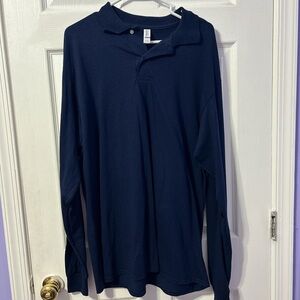 Men's Navy Blue Long Sleeve Shirt